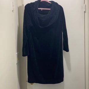 Cowl neck/ off the shoulder sweater dress